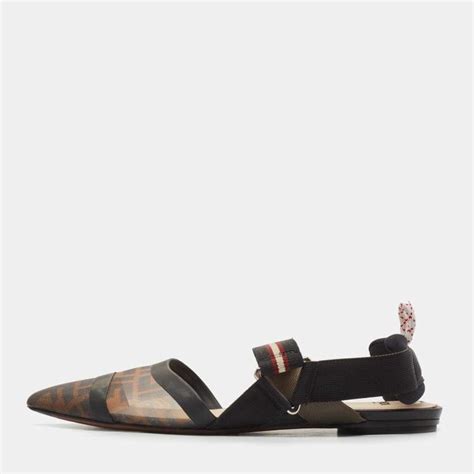 fendi colibri slingback flats|Fendi.